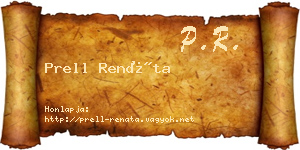 Prell Renáta névjegykártya